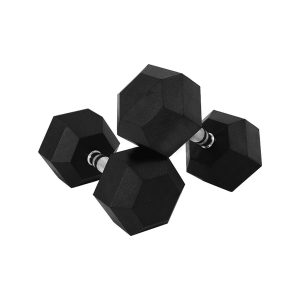 VERPEAK Rubber Hex Dumbbells (5KG x 2)