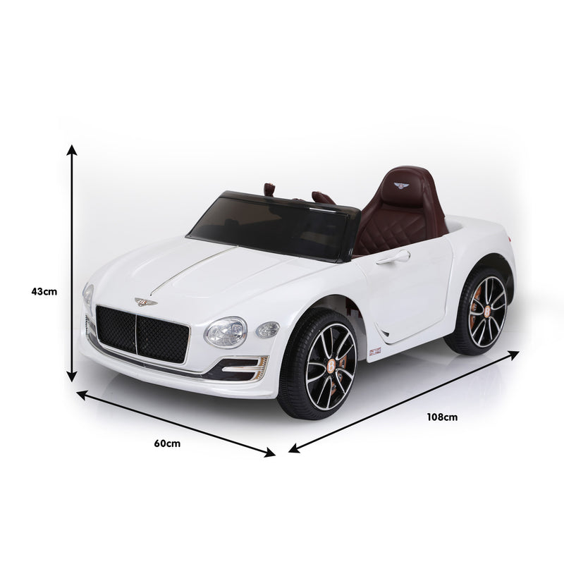 Kahuna Bentley Exp 12 Speed 6E Licensed Kids Ride On Electric Car Remote Control - White