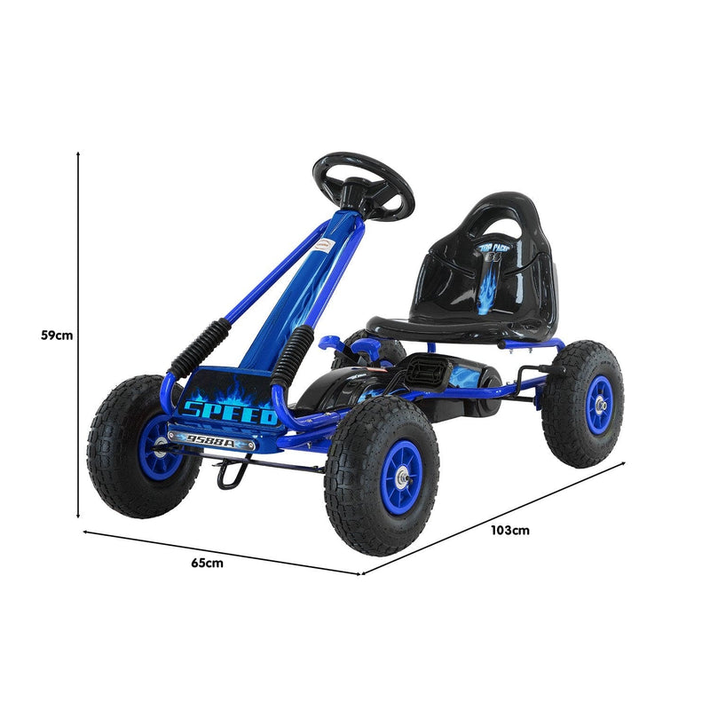 Kahuna G95 Kids Ride On Pedal Go Kart - Blue