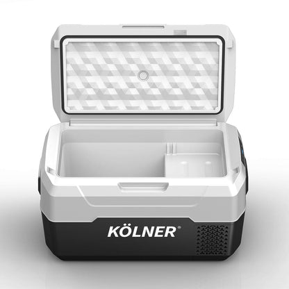 Kolner 20l Portable Fridge Freezer Cooler 12/24/240v Camping Refrigerator Black