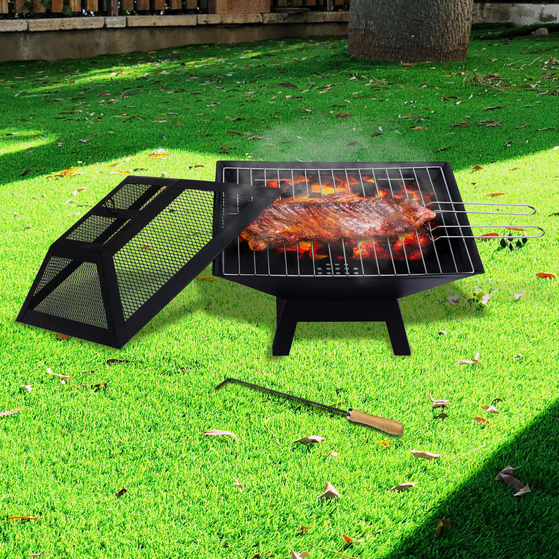 Wallaroo Portable Outdoor Fire Pit for BBQ, Grilling, Cooking, Camping