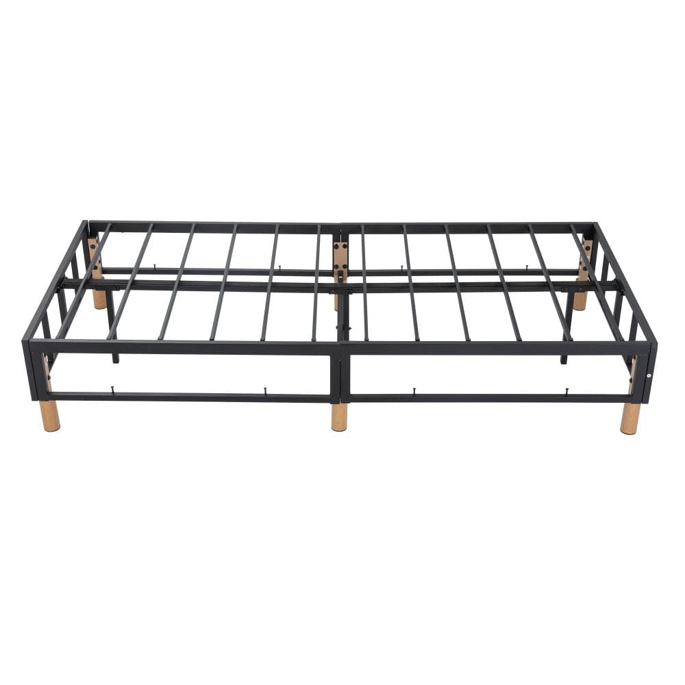 Metal Bedframe Mattress Foundation (Light Grey) - Single