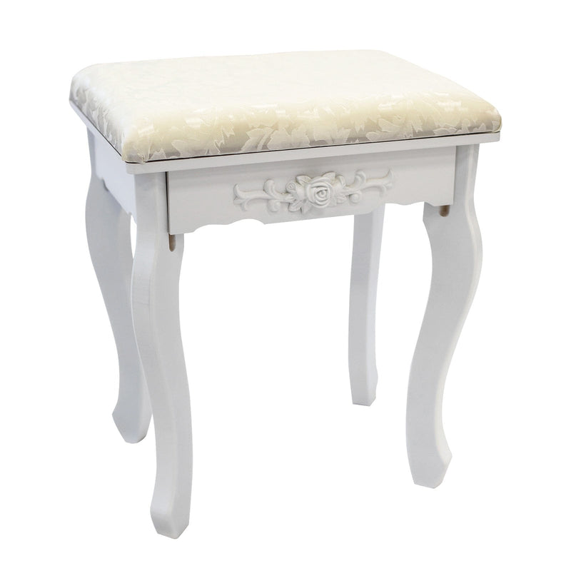 La Bella White Dressing Table DIANA 3 Mirror 4 Drawers Makeup & Stool