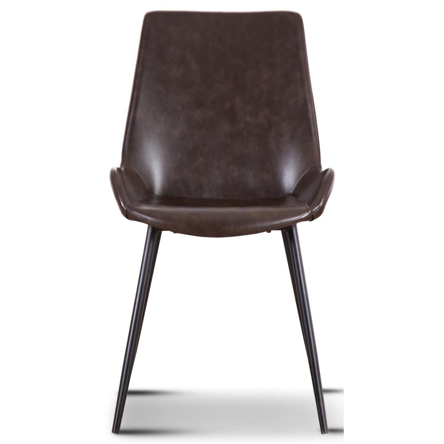 Brando  Set of 4 PU Leather Upholstered Dining Chair Metal Leg - Brown