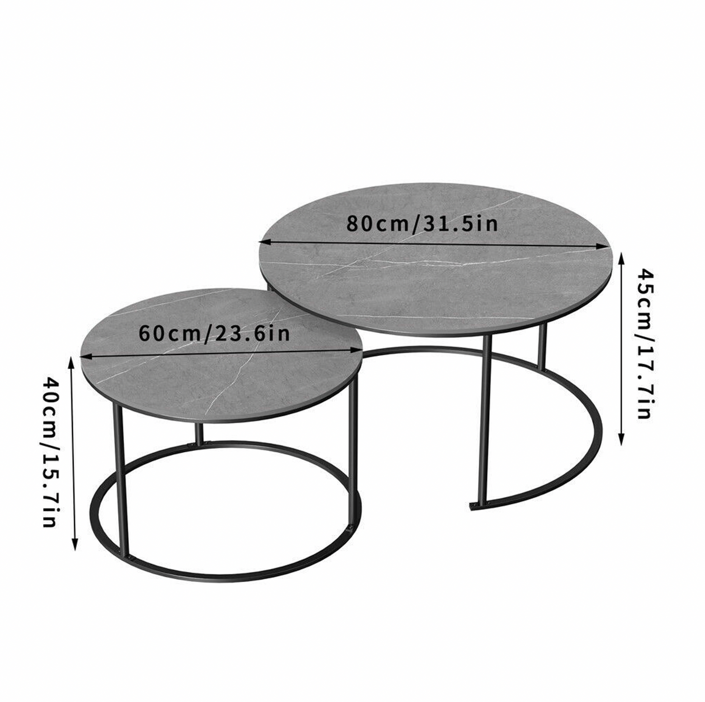 Interior Ave - Executive Stone Nested Coffee Table Set