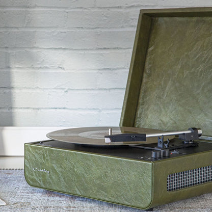 Crosley Mercury Turntable - Green + Bundled Crosley Record Storage Display Stand