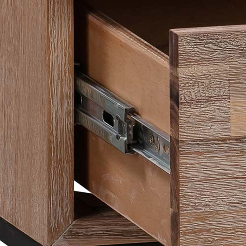 Dresser with 6 Storage Drawers in Solid Acacia & Veneer With Mirror