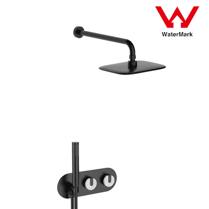 2021 New Marble Stone handle matte black wall taps 1/4 turn matte black pattern