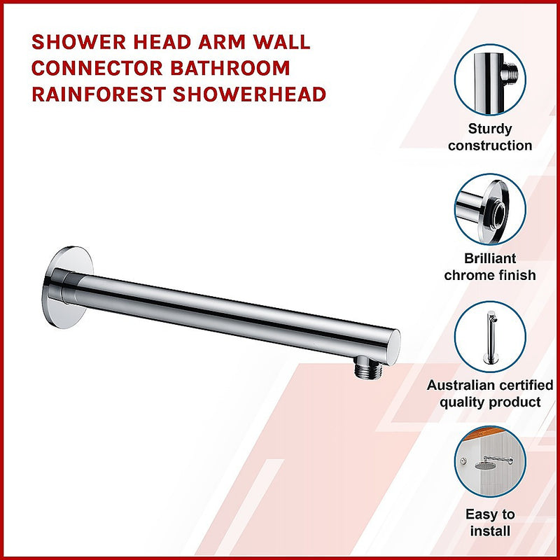 Shower Head Arm Wall Connector Bathroom Rainforest ShowerHead