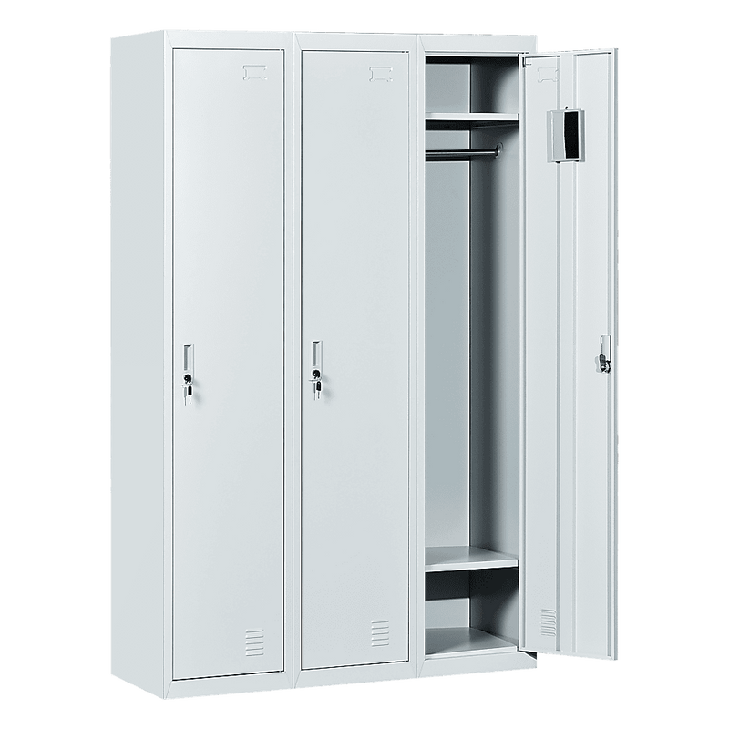 Three-Door Side by Side Office Gym Shed Storage Locker