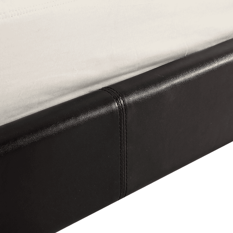 King PU Leather Bed Frame Black