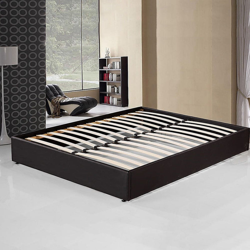 PU Leather Queen Bed Ensemble Frame