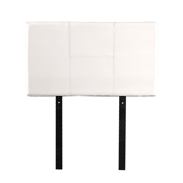 PU Leather Single Bed Headboard Bedhead - White