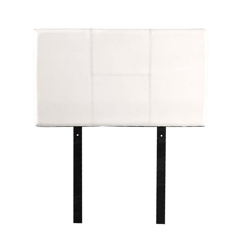 PU Leather Single Bed Headboard Bedhead - White