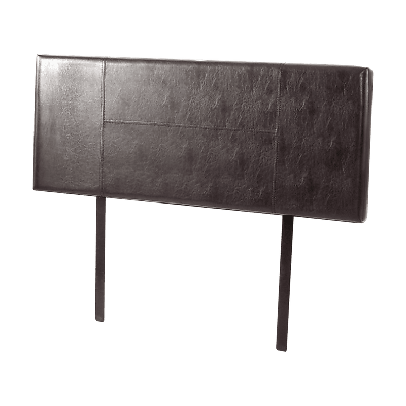 PU Leather Double Bed Headboard Bedhead - Brown