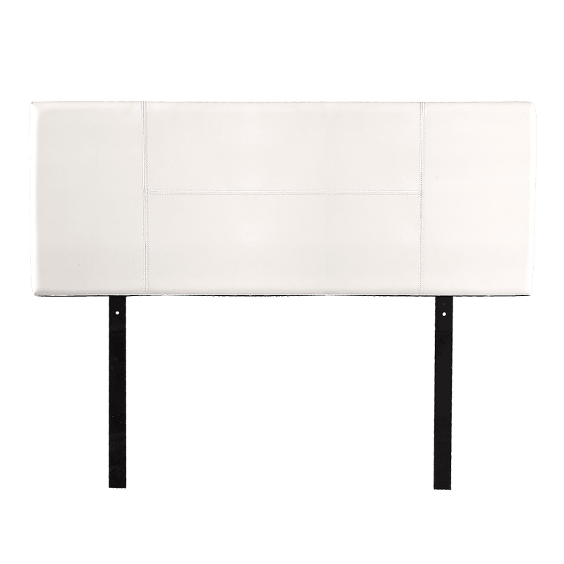 PU Leather Double Bed Headboard Bedhead - White