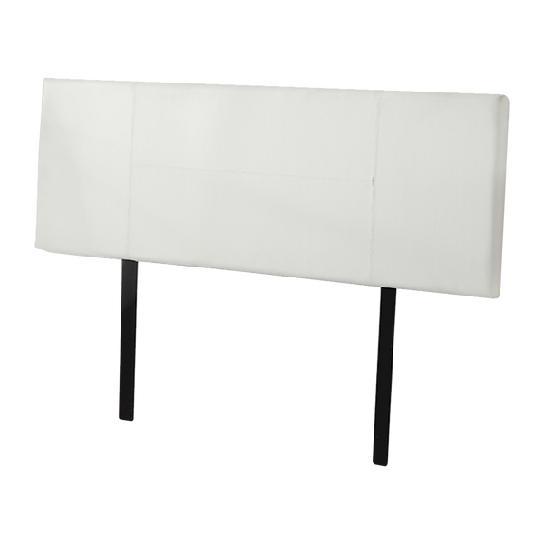 PU Leather Queen Bed Headboard Bedhead - White