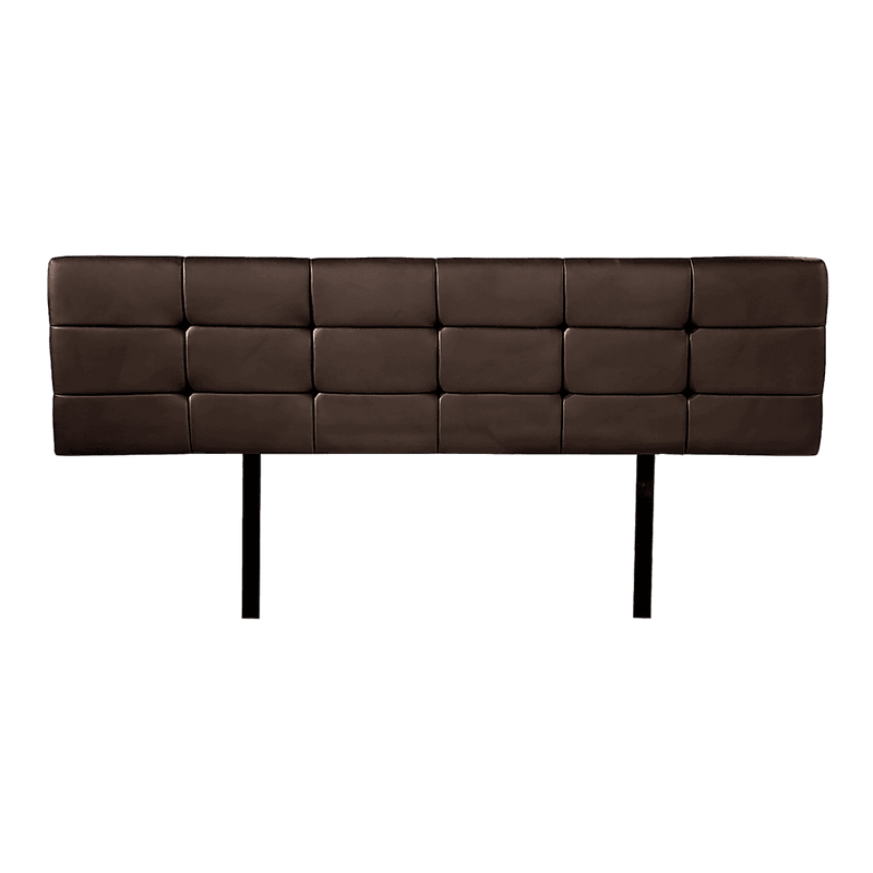 PU Leather King Bed Deluxe Headboard Bedhead - Brown