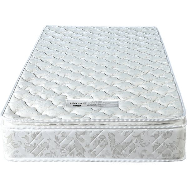 PALERMO Single Luxury Latex Pillow Top Topper Spring Mattress