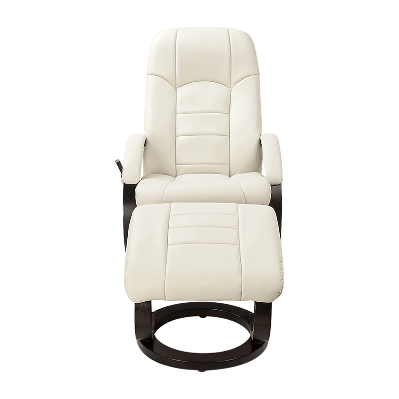 PU Leather Deluxe Massage Chair Recliner Ottoman Lounge Remote