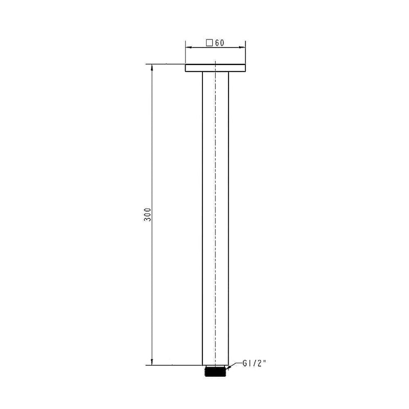 Shower Head Arm Wall Connector Bathroom Rainforest ShowerHead