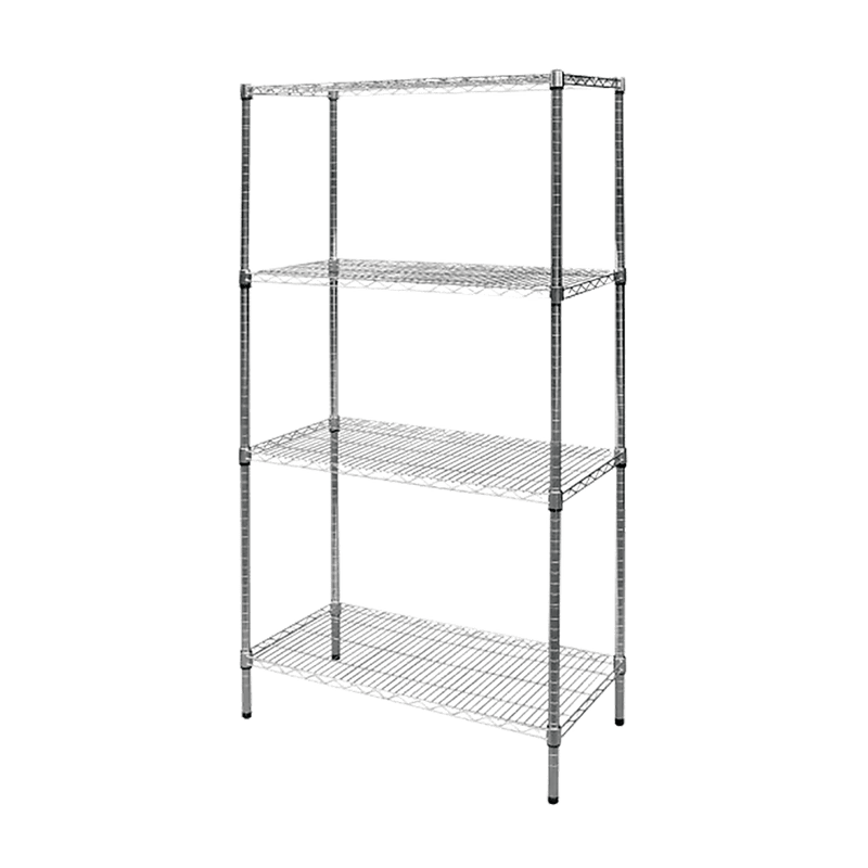 Modular Chrome Wire Storage Shelf 900 x 450 x 1800 Steel Shelving