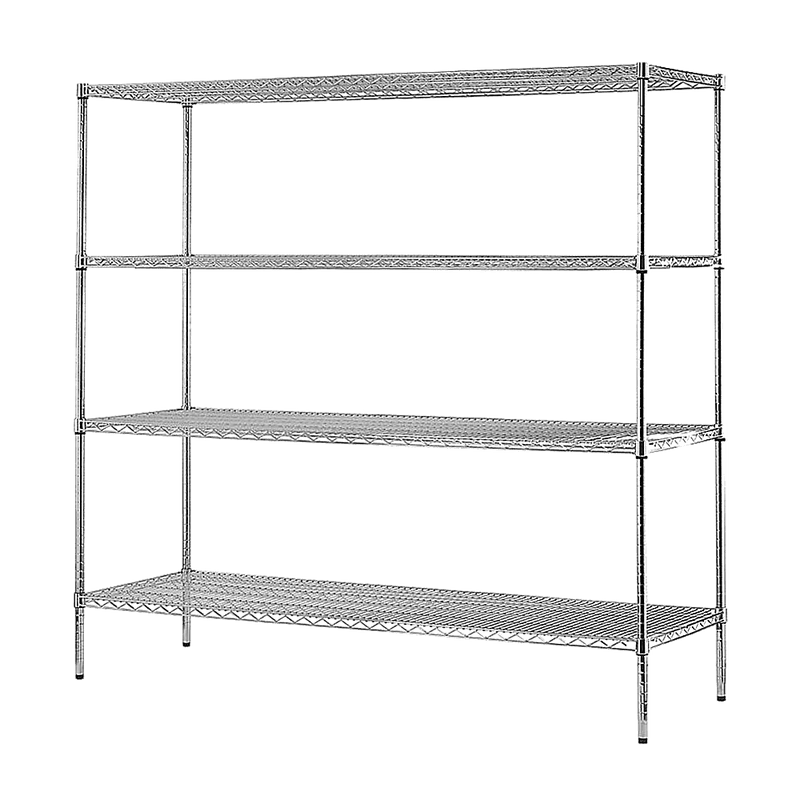 Modular Chrome Wire Storage Shelf 1500 x 600 x 1800 Steel Shelving