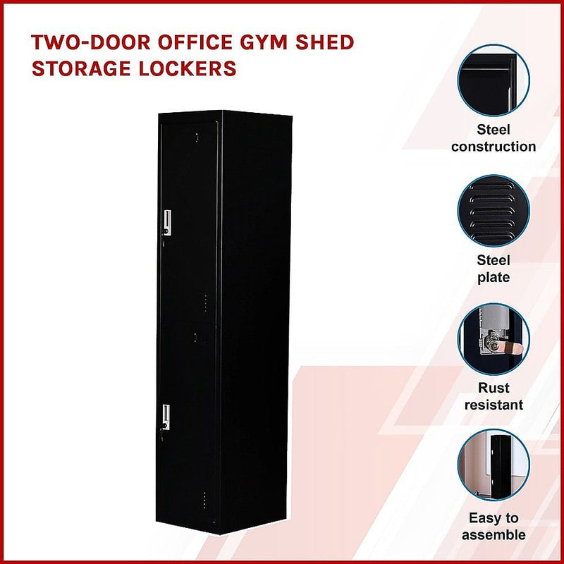 Two-Door Office Gym Shed Storage Lockers