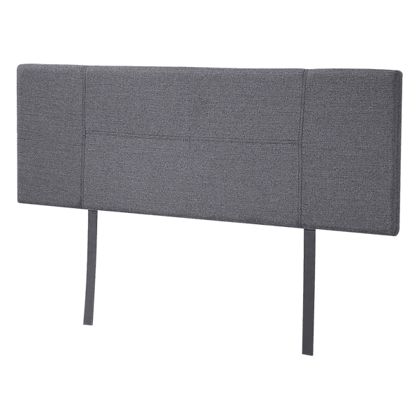 Linen Fabric Queen Bed Headboard Bedhead - Grey