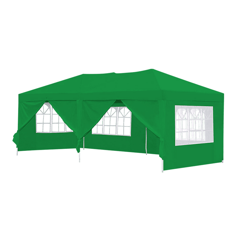 3x6m Gazebo Outdoor Marquee Tent Canopy Green