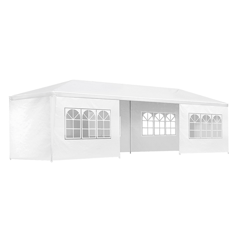 3x9m Wedding Outdoor Gazebo Marquee Tent Canopy White