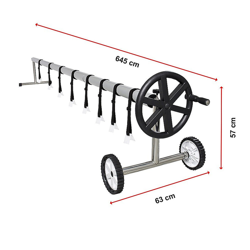 Solar Adjustable Swimming Pool Blanket Cover Roller with Wheels