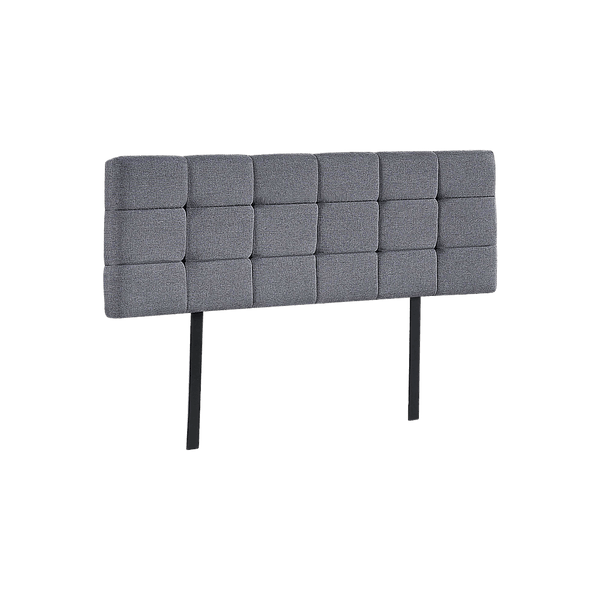 Linen Fabric Queen Bed Deluxe Headboard Bedhead - Grey