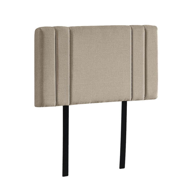 Linen Fabric Single Bed Deluxe Headboard Bedhead - Beige