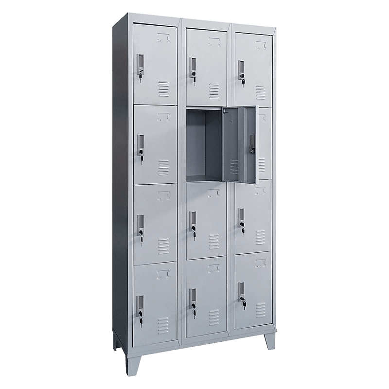 Twelve-Door Office Gym Shed Storage Locker