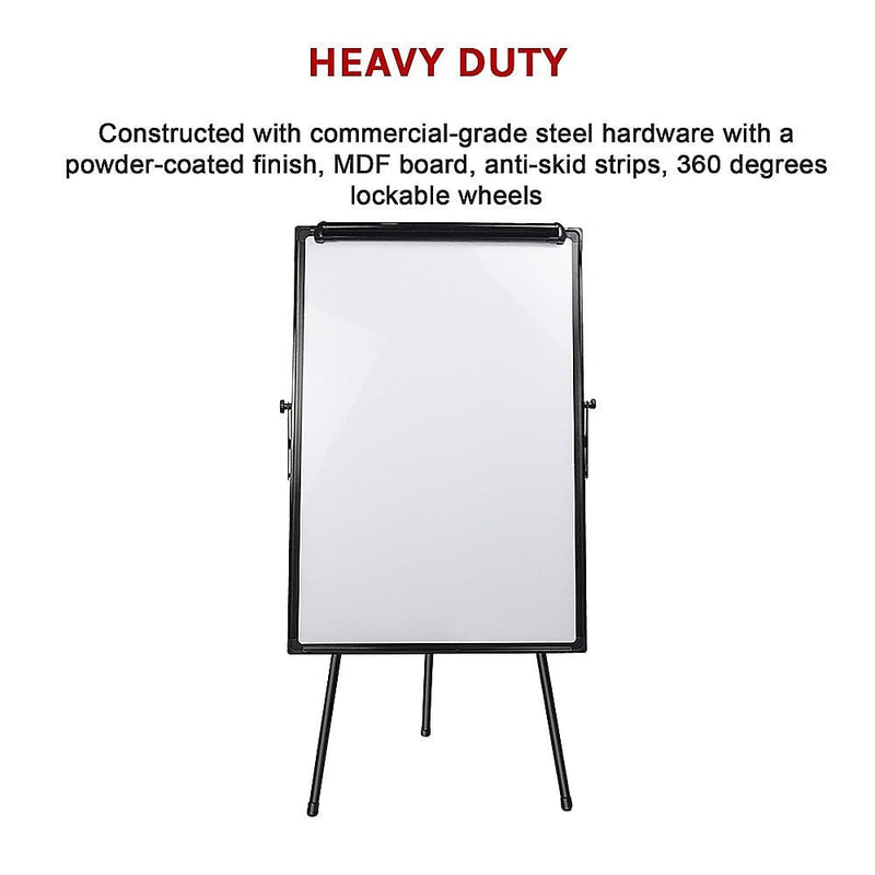 60 x 90cm Magnetic Writing Whiteboard Dry Erase w/ Height Adjustable Tripod Stand