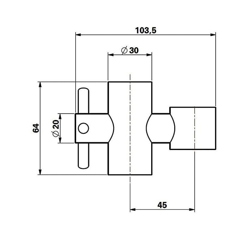 20mm Replacement Solid Brass Slide Rail Bracket Slider