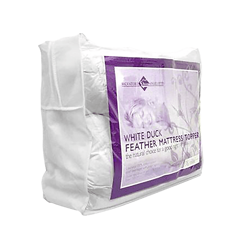 100% White Duck Feather Mattress Topper King Single