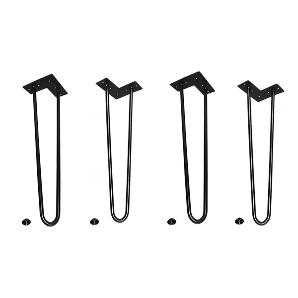 Set of 4 Industrial Retro Hairpin Table Legs 12mm Steel Bench Desk 45cm Leg