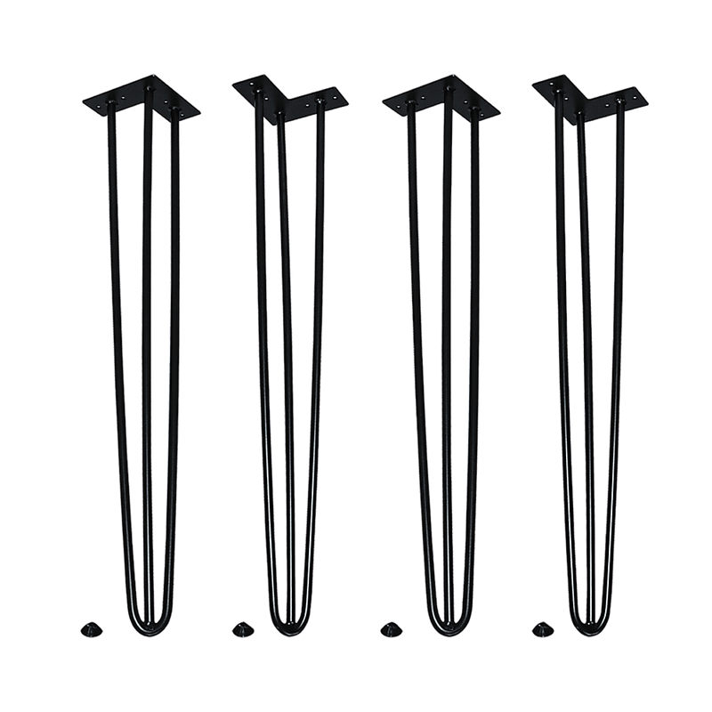 Set of 4 Industrial Retro Hairpin Table Legs 12mm Steel Bench Desk 71cm Leg