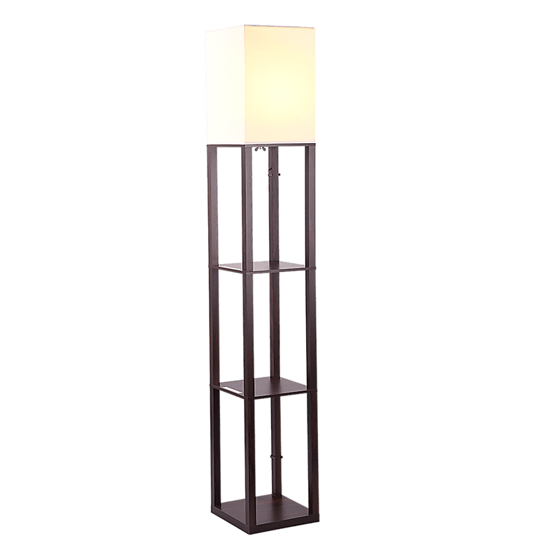 Shelf Floor Lamp - Shade Diffused Light Source with Open-Box Shelves