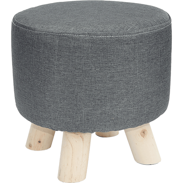 Fabric Ottoman Foot Stool Rest Pouffe Footstool Wood Storage Padded Seat