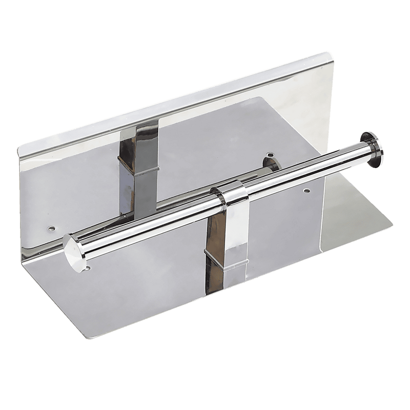 Stainless Steel Double Toilet Paper Holder Towel Roll Tissue Rack Storage Shelf