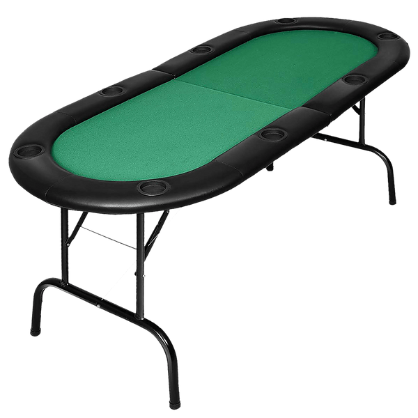 185cm 8 Player Folding Poker Blackjack Table with Cup Holder