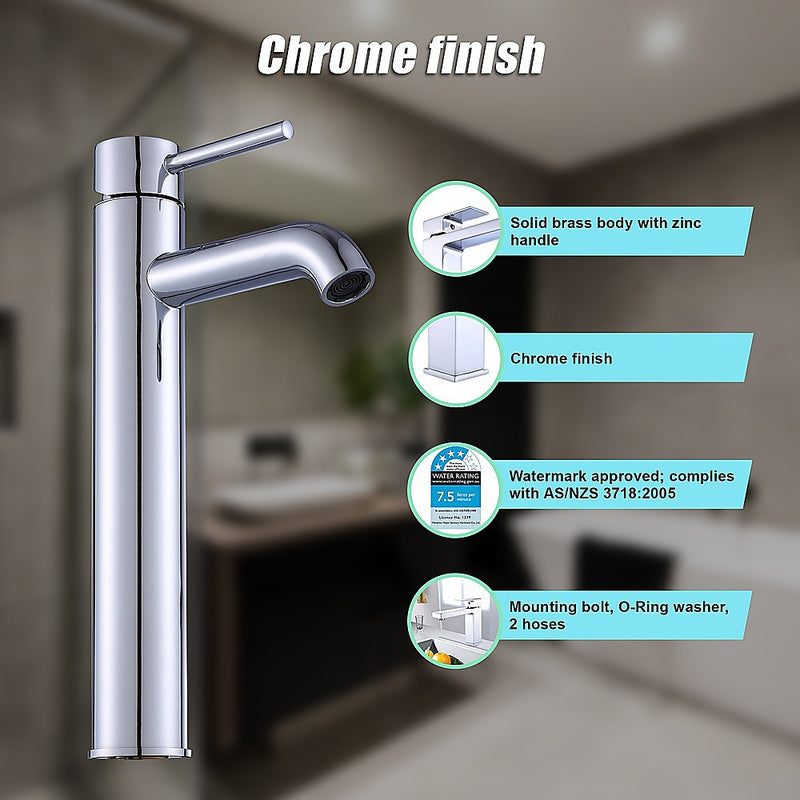 Tall Basin Mixer Tap Faucet -Kitchen Laundry Bathroom Sink