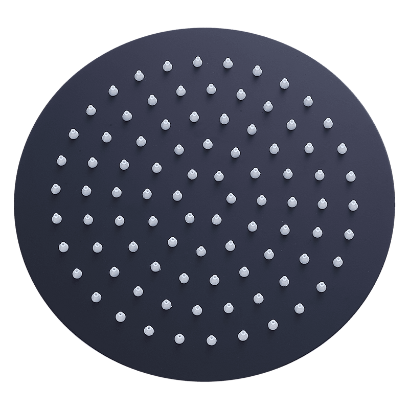 200mm Shower Head Round 304SS Electroplated Matte Black Finish