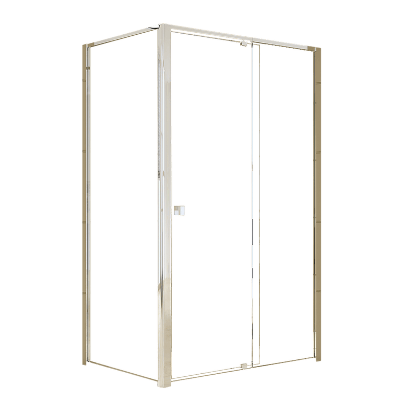 Semi Frameless Shower Screen (114~122)x 195cm & (98~101)x195cm Side AS/NZS Glass