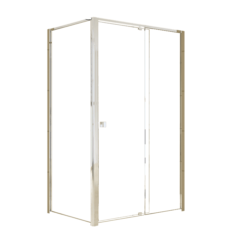 Semi Frameless Shower Screen (114~122)x 195cm & (77~80)x 195cm Side AS/NZS Glass