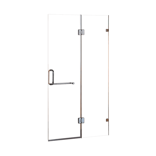 90 x 200cm Wall to Wall Frameless Shower Screen 10mm Glass By Della Francesca