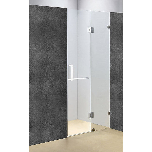 110 x 200cm Wall to Wall Frameless Shower Screen 10mm Glass By Della Francesca